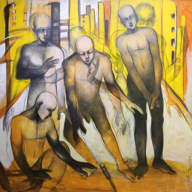 Mixed media on canvas by Amit Dutt