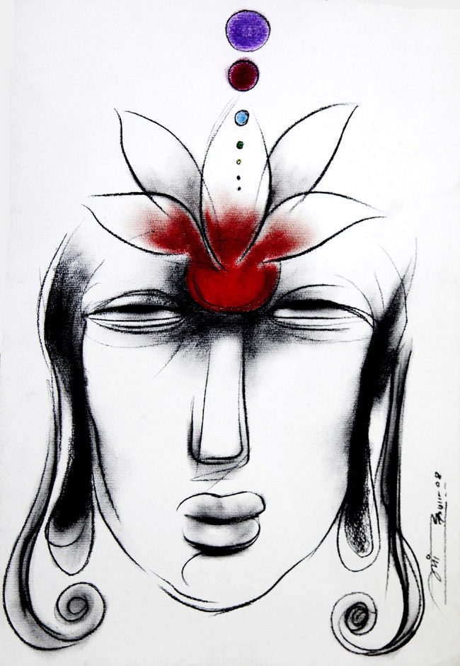 Dry pastel on paper by Amit Dutt