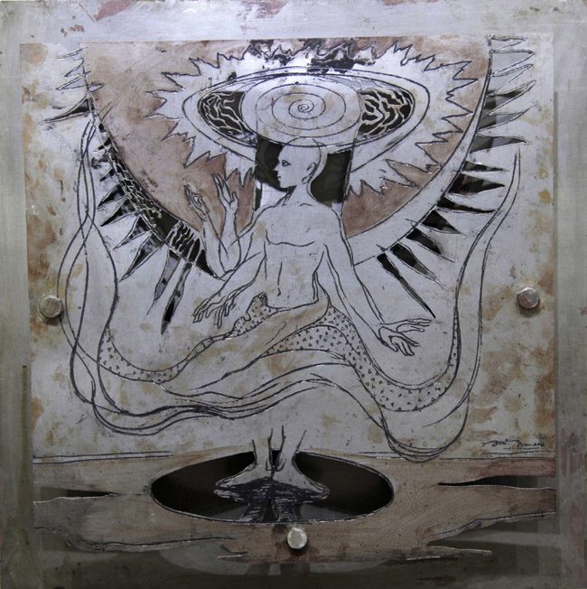 Mixed media on metal by Amit Dutt