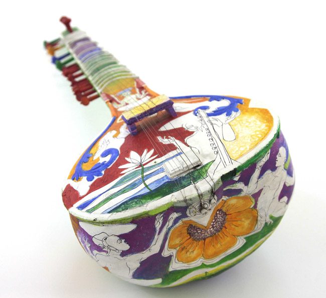 Painted instrument by Amit Dutt