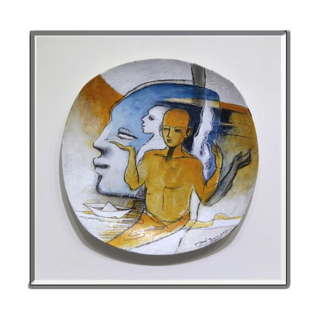 Painted plate by Amit Dutt