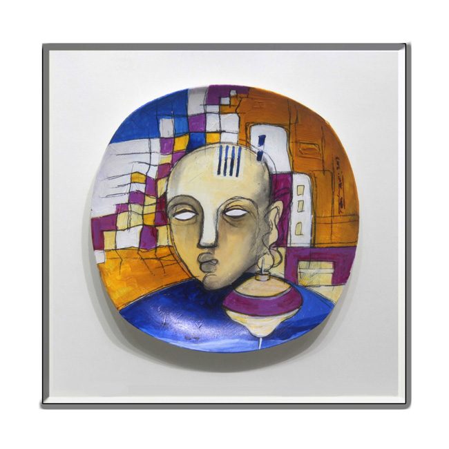 Painted plate by Amit Dutt